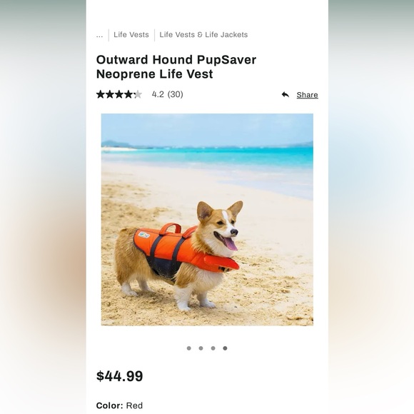 NWOT Small Outward Hound dog life vest tags removed but never tried on - Picture 3 of 7